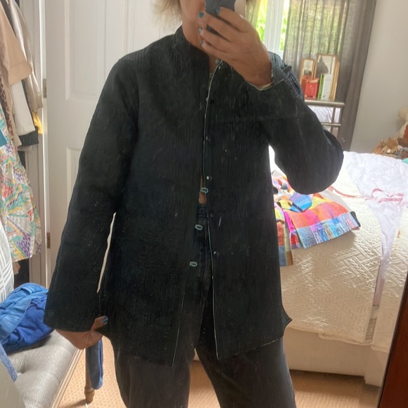 SAM’S HILU’S classic’s silk embroidered quilted reversible jacket NWOT XS - Picture 11 of 12